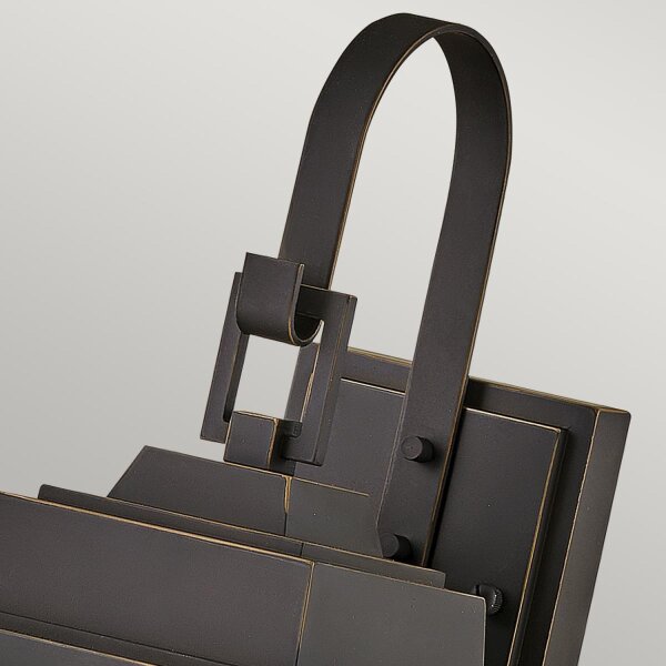 Wandleuchte außen H: 48,8 cm IP44 E27 in Bronze Garten