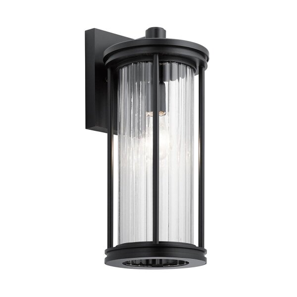 Wandleuchte außen IP44 40,6 cm hoch Aluminium Glas E27