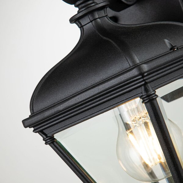 Wandlampe außen Aluminium Glas 27,4 cm hoch IP44 E27