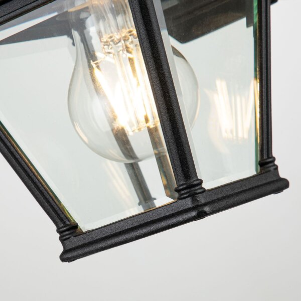 Wandlampe außen Aluminium Glas 27,4 cm hoch IP44 E27