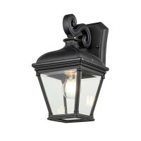 Außenwandleuchte Schwarz H: 33,4 cm IP44 Vintage...
