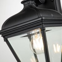 Außenwandleuchte Schwarz H: 33,4 cm IP44 Vintage...