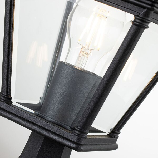 Lampe de socle 39,3 cm IP44 noir E27 chemin de jardin