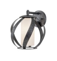 Außenwandlampe Metall Glas E27 IP44 H: 28,2 cm...