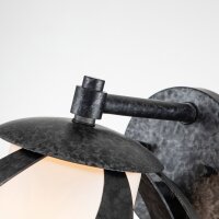 Außenwandlampe Metall Glas E27 IP44 H: 28,2 cm...