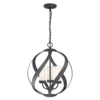 Pendelleuchte außen Metall Glas 3x E14 IP44...