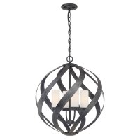 Hängelampe rund Ø50 cm 4x E14 Outdoor Terrasse
