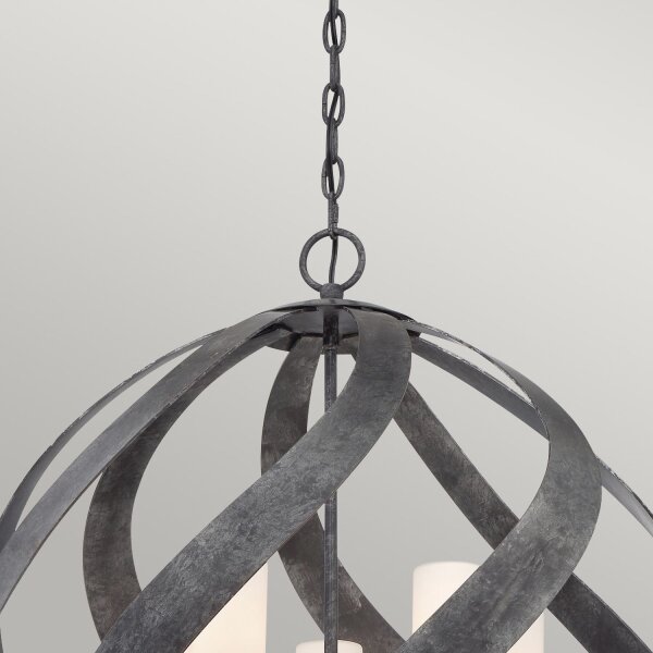 Außenlampe hängend Ø 66 cm groß höhenverstellbar IP44 E14
