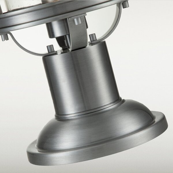 Sockelleuchte Aluminium Glas E27 IP44 46,6 cm hoch