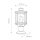 Sockelleuchte Aluminium Glas E27 IP44 46,6 cm hoch