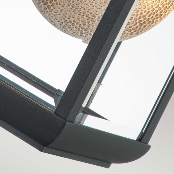 Lampe dextérieur murale E27 IP44 45,7 cm de haut verre aluminium