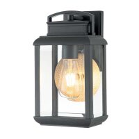 Wandlampe außen Aluminium Glas H: 30,5 cm IP44 E27...