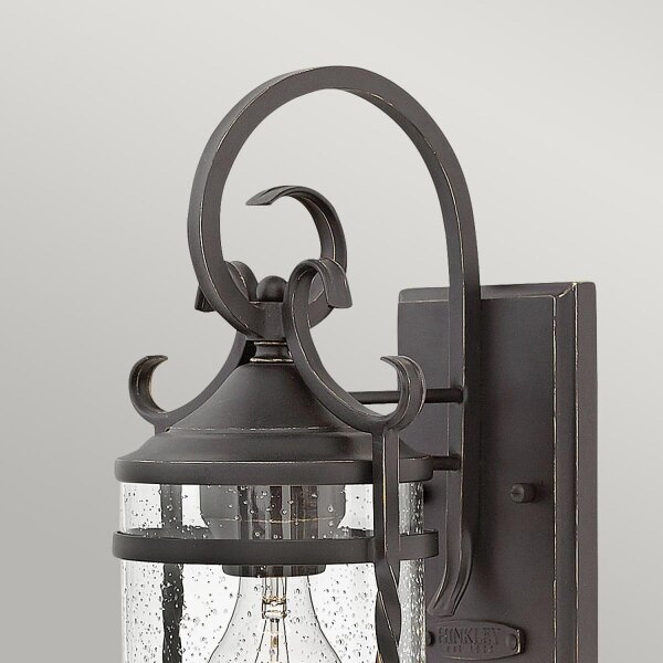 Lampe dextérieur vintage aluminium verre E27 IP44 33 cm de haut