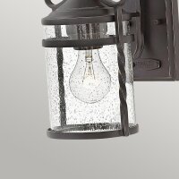 Außenlampe Vintage Aluminium Glas E27 IP44 33 cm hoch