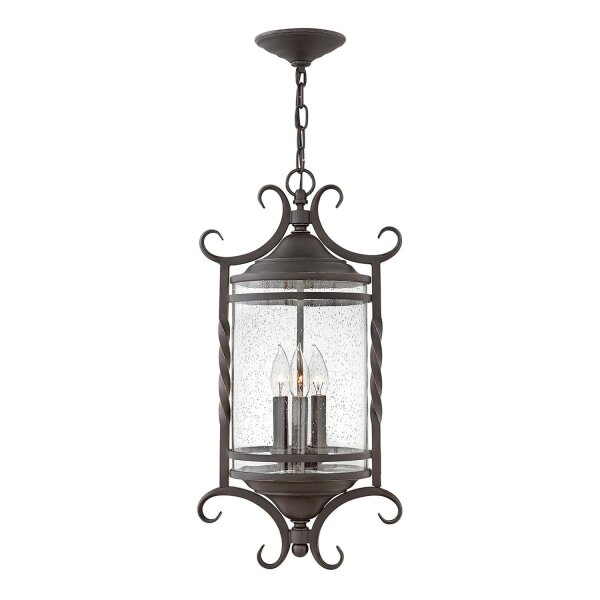 Pendelleuchte außen Glas Aluminium E14 IP44 30,1 cm breit