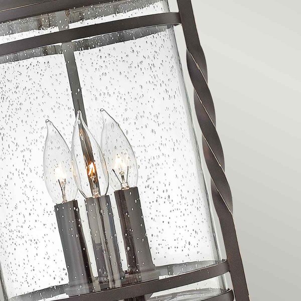 Pendelleuchte außen Glas Aluminium E14 IP44 30,1 cm breit