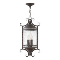 Suspension extérieure verre aluminium E14 IP44...