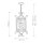 Pendelleuchte außen Glas Aluminium E14 IP44 30,1 cm breit