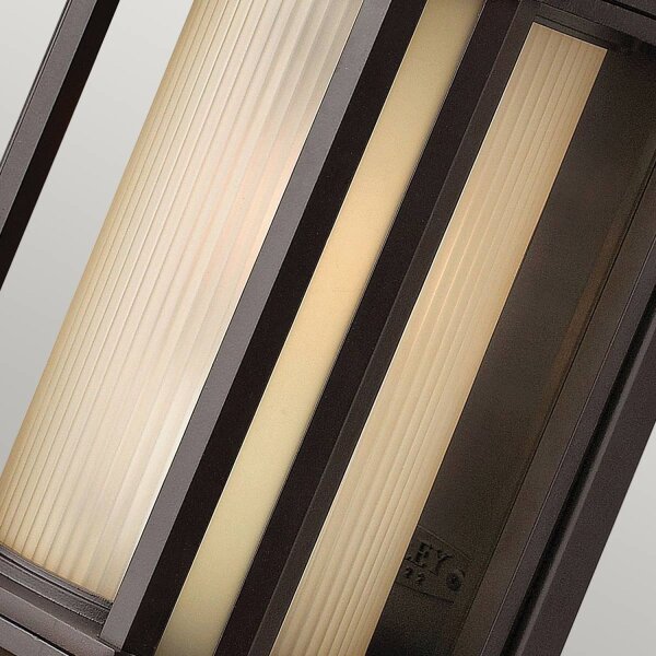 Wand Außenleuchte klein H: 29,2 cm Alu Glas E27 IP44 Retro