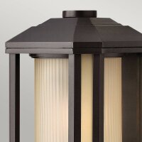 Wand Außenleuchte klein H: 29,2 cm Alu Glas E27...