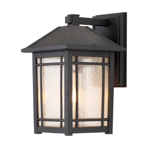 Applique murale extérieure Rustique H : 32,6 cm IP44 Noir
