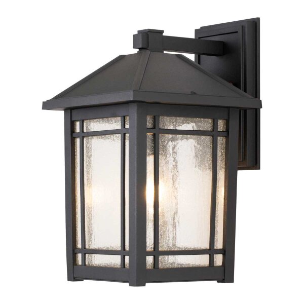 Lampe dextérieur vintage murale E27 IP44 H : 41,8 cm Noir