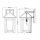 Außenleuchte Wand E27 IP44 H: 24,8 cm Aluminium Glas