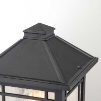 Sockelleuchte Garten E27 IP44 44,5 cm hoch Schwarz