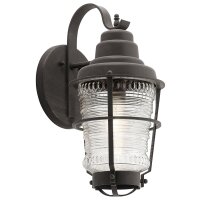 Lampe dext&eacute;rieur vintage mur alu verre 45,7 cm de...