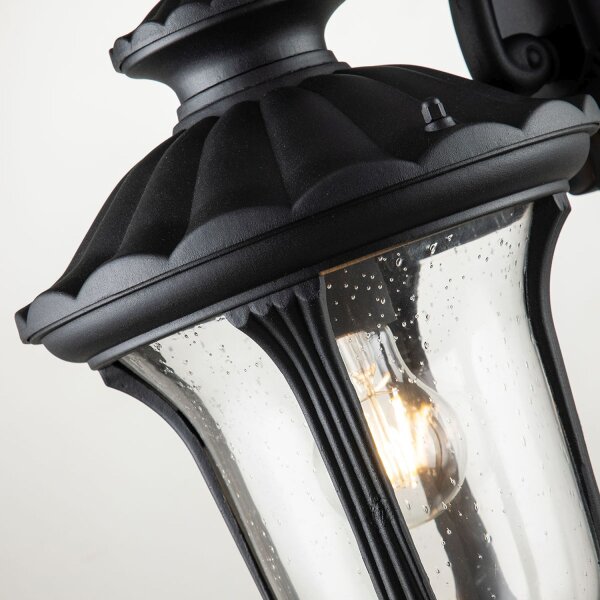 Lampe dextérieur Mur Noir IP44 H : 47 cm Vintage robuste