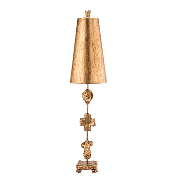 Lampe de table EXTRATO feuille dor H:102cm Lampe de sol