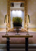 Lampe de table EXTRATO feuille dor H:102cm Lampe de sol