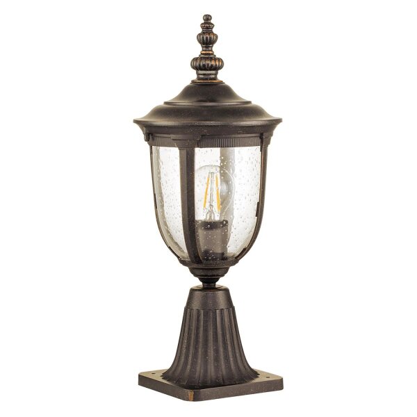 Lampe de socle jardin IP44 46,6 cm de haut Rustique en bronze