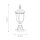 Lampe de socle jardin IP44 46,6 cm de haut Rustique en bronze