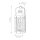 Wandlampe außen Vintage E14 IP44 H: 61 cm Alu Glas