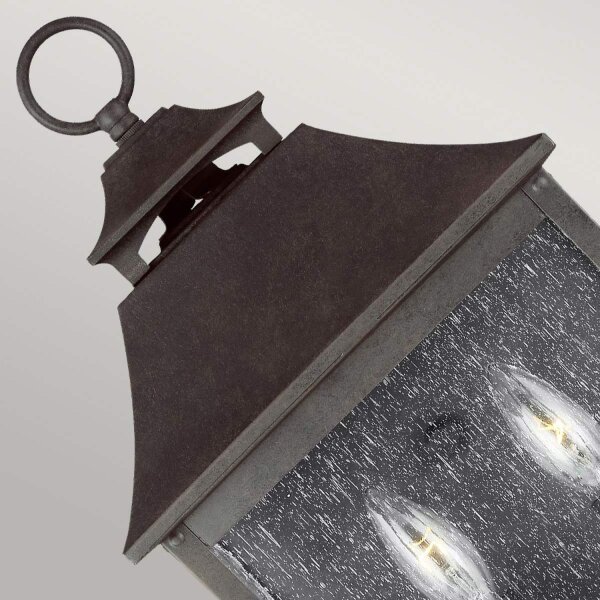 Lampe dextérieur mur acier inoxydable verre IP44 43,2 cm de haut Vintage