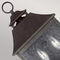 Außenlampe Wand Edelstahl Glas IP44 43,2 cm hoch...
