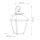 Applique murale extérieure acier inoxydable verre IP44 hauteur 40,6 cm HONITON