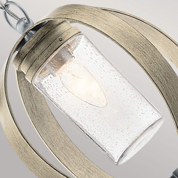 Außenlampe rund B: 30,5 cm H: max. 203,3 cm verstellbar