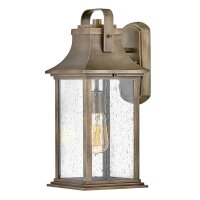 Außenwandlampe Aluminium Glas E27 IP44 42,6 cm hoch...