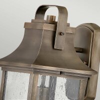 Außenwandlampe Aluminium Glas E27 IP44 42,6 cm hoch...