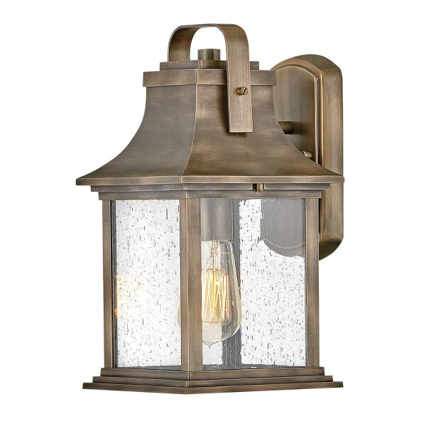 Wandlampe außen E27 IP44 H: 34,9 cm in Bronze Vintage