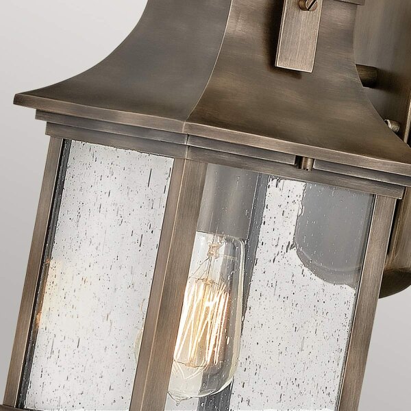 Wandlampe außen E27 IP44 H: 34,9 cm in Bronze Vintage