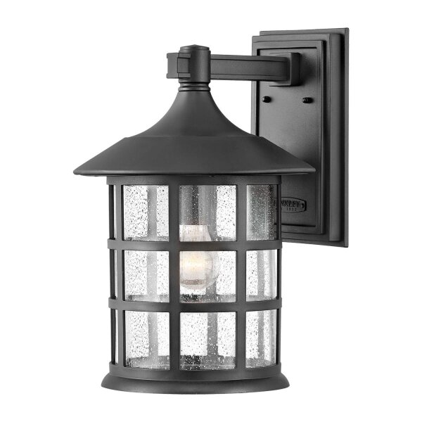 Außenwandleuchte Schwarz E27 IP44 H: 38,9 cm robust