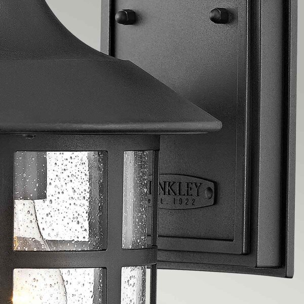 Lampe dextérieur murale H : 30,1 cm IP44 noir E27