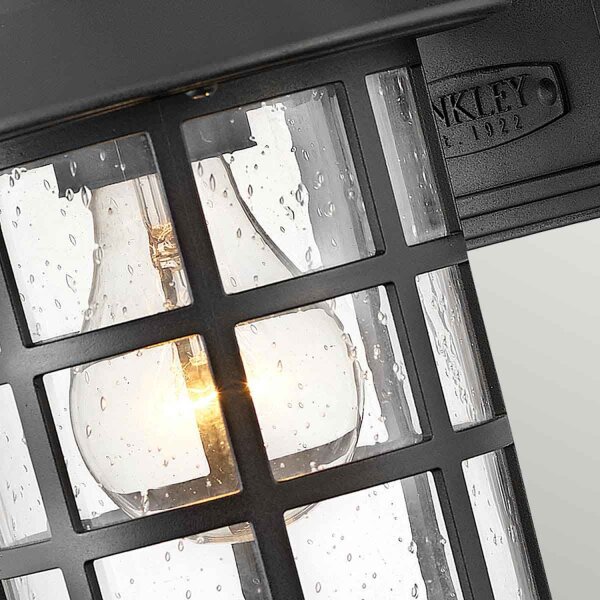 Lampe dextérieur murale E27 IP44 H : 23,8 cm Noir LOUTH
