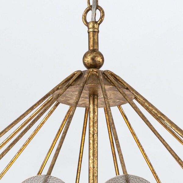 Lampe de plafonnier extérieur laiton véritable verre E27 IP44 2 flammes
