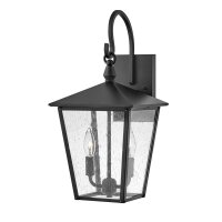 Lampe dextérieur noire mur alu verre IP44 H : 47,9...