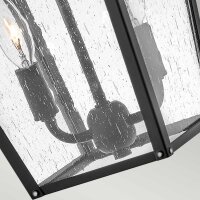 Lampe dextérieur noire mur alu verre IP44 H : 47,9...