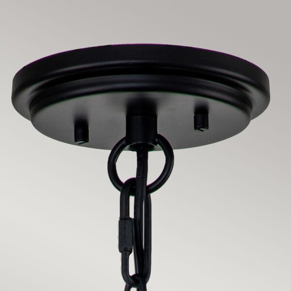 Lampe à suspendre extérieure 3x E14 IP44 27,9 cm de large Vintage Noir